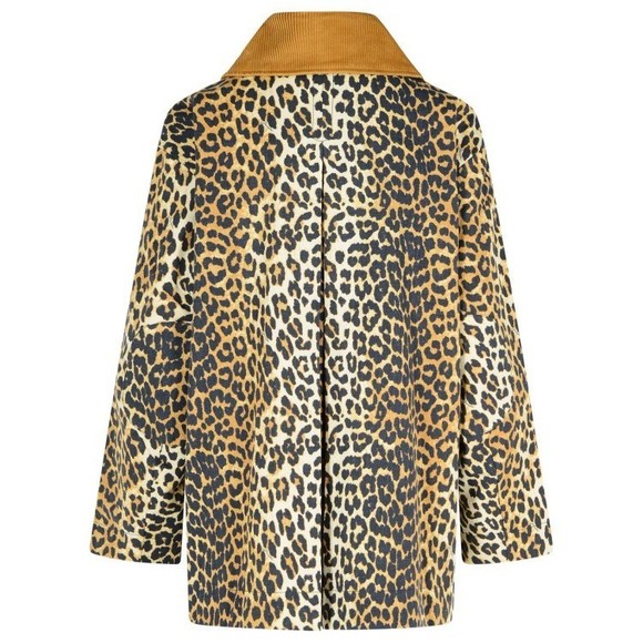 Ganni Leopard Print Midi Jacket In Tela - NWT - Picture 3 of 3